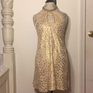 Gold star dress